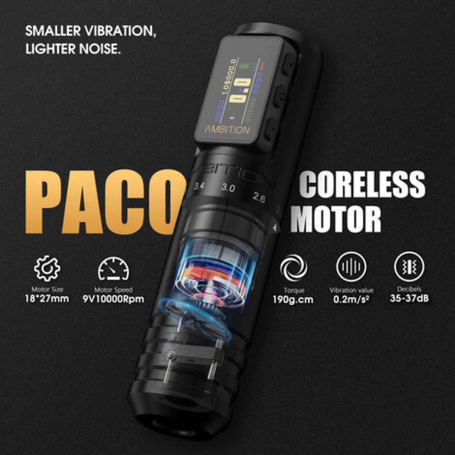 Беспроводная тату машинка Ambition Ambition Paco 2 (2.2 mm - 4.2 mm)